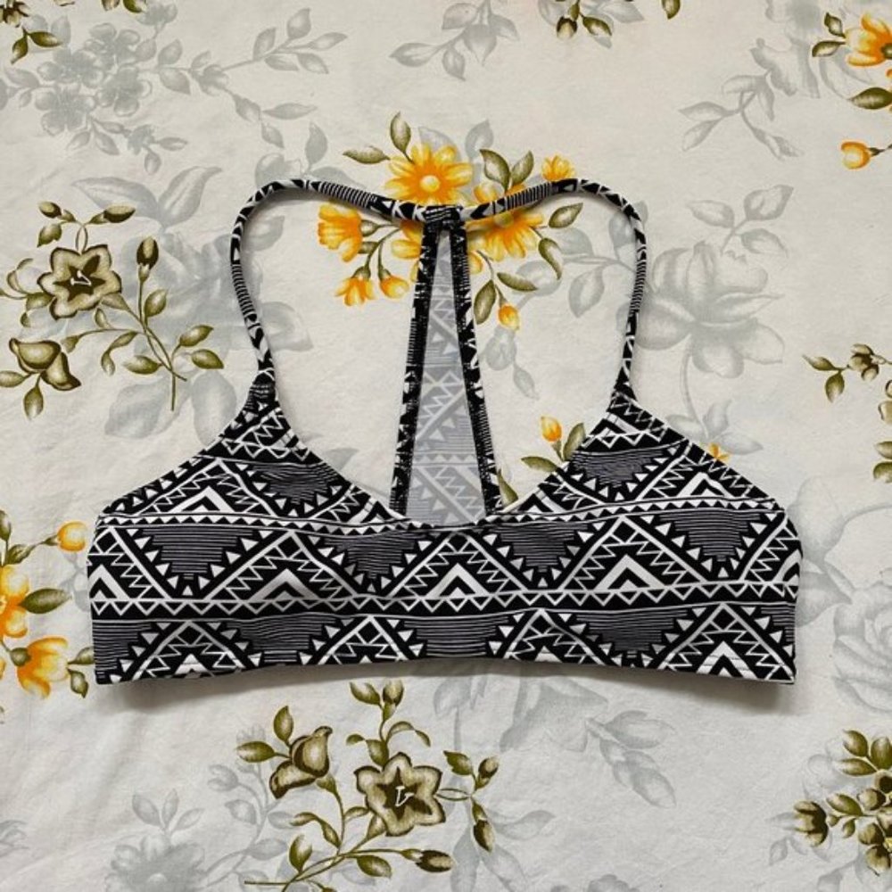 Delia's Aztec Print Size L Halter Bikini Top